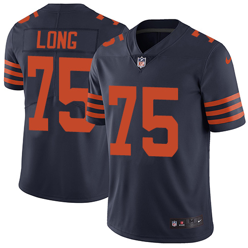 2019 men Chicago Bears #75 Long blue Nike Vapor Untouchable Limited NFL Jersey style 2->chicago bears->NFL Jersey